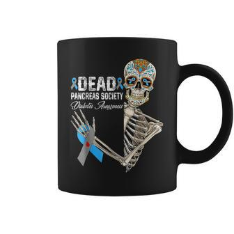 Dead Pancreas Society Diabetes Awareness Day Sugar Skeleton Coffee Mug - Thegiftio UK