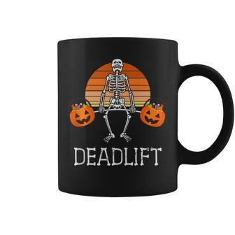 Deadlift Funny Halloween Skeleton Candy Buckets Gym Workout Gift For Women Coffee Mug - Thegiftio UK