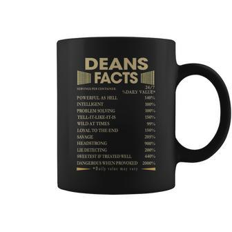 Deans Name Gift Deans Facts Coffee Mug - Seseable