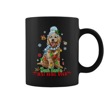 Dear Santa Just Bring Dogs Winter Goldendoodle Dog Coffee Mug - Monsterry DE