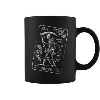 Death Tarot Card W Reaper Skeleton Reading Profound Change Coffee Mug | Mazezy