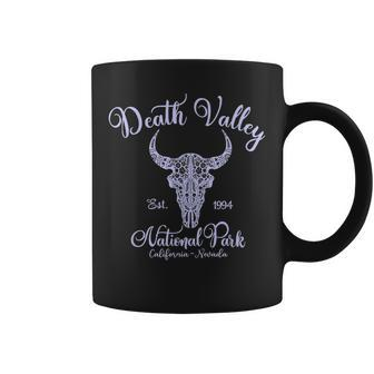 Death Valley National Park Skull With Flowers Gift For Women Coffee Mug - Thegiftio UK