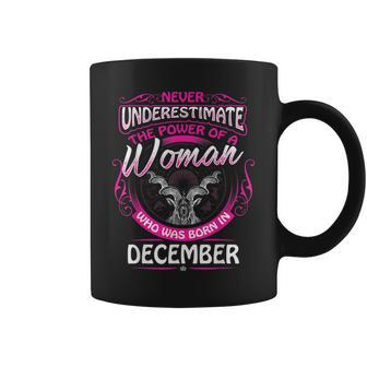 December Capricorn Woman Zodiac Birthday Never Underestimate Coffee Mug - Thegiftio UK
