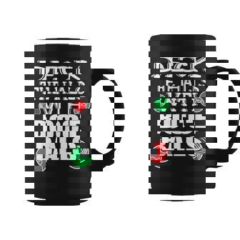 Deck The Halls With Bocce Balls Italian Christmas T Coffee Mug | Mazezy