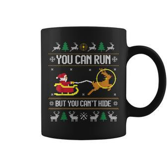 Deer Hunting Santa Hunter Ugly Christmas Sweater Coffee Mug | Mazezy CA