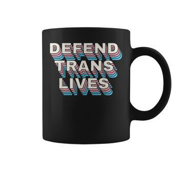 Defend Trans Lives Black Trans Matter Transgender Pride Coffee Mug - Seseable