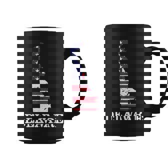 Delaware Map State American Flag 4Th Of July Pride Coffee Mug | Mazezy