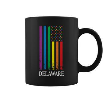 Delaware Pride Month Pride Flag Lgbt Community Lgbtq Flag De Coffee Mug | Mazezy