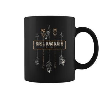 Delaware Tribe T Tribal Boho Distressed Arrows Coffee Mug | Mazezy