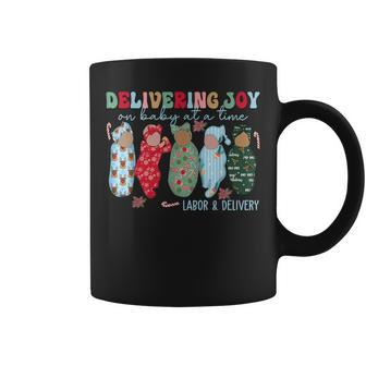 Delivering Joy One Baby At A Time Labor Delivery Christmas Coffee Mug - Monsterry