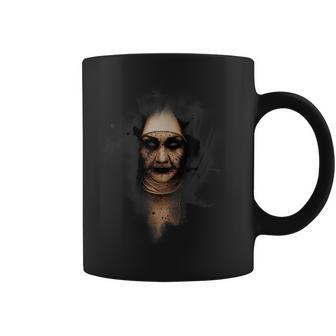 Demon Nun Chest-Bursting Scary Halloween Graphic Coffee Mug | Mazezy