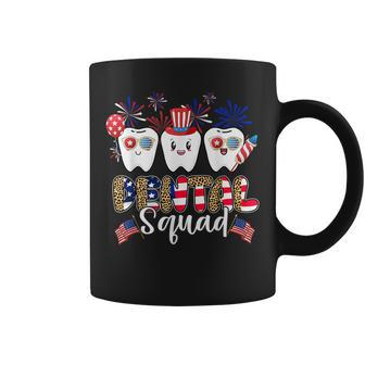 Dental Squad 4Th Of July America Flag Patriotic Dentist Coffee Mug - Seseable