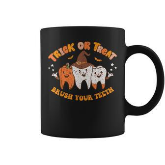 Dentist Dental Halloween Trick Or Treat Brush Your Th Coffee Mug - Seseable
