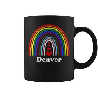 Denver Gay Pride Progress Pride Rainbow Flag Lgbtq Coffee Mug | Mazezy