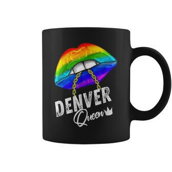 Denver Queen Lgbtq Gay Pride Rainbow Flag American City Coffee Mug | Mazezy