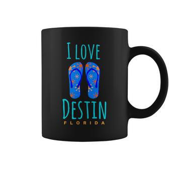 Destin Florida I Love Destin Flip-Flops Fl Coffee Mug | Mazezy DE