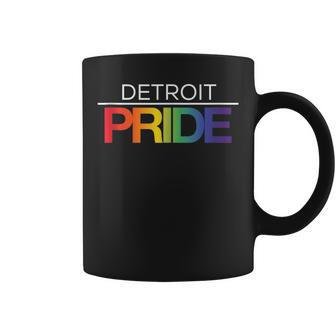 Detroit Pride Lgbtq Rainbow Coffee Mug | Mazezy
