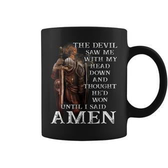 The Devil Saw Me With My Head Down And Thought He'd Won Coffee Mug | Mazezy