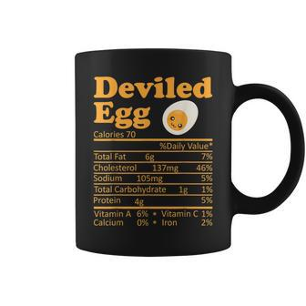 Deviled Egg Nutrition Facts Funny Halloween Thanksgiving Day Coffee Mug | Mazezy
