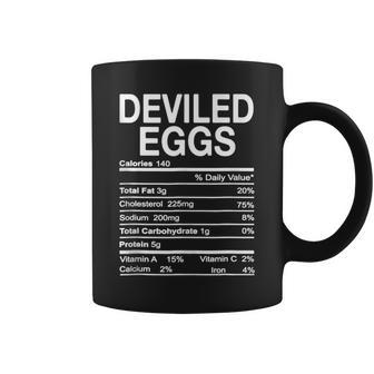 Deviled Eggs Nutrition Facts Funny Thanksgiving Food Costume Coffee Mug | Mazezy