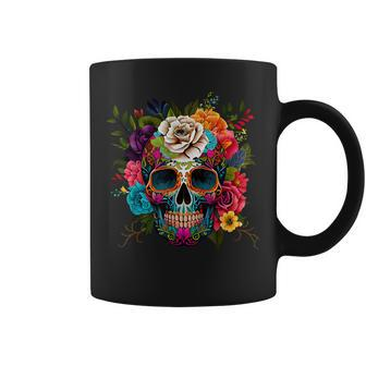 Dia De Los Muertos Costume Day Of Dead Sugar Skull Coffee Mug - Seseable