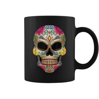 Dia De Los Muertos Halloween Vintage Sugar Skull Halloween Funny Gifts Coffee Mug | Mazezy