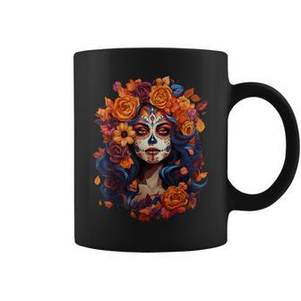 Dia De Los Muertos Mexican Sugar Skull Day Of The Dead Coffee Mug - Monsterry AU