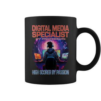 Digital Media Specialist Gamer Fun Pun Gaming Coffee Mug | Mazezy