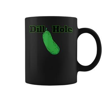 Dill Hole Large Green Dill Pickle Coffee Mug | Mazezy