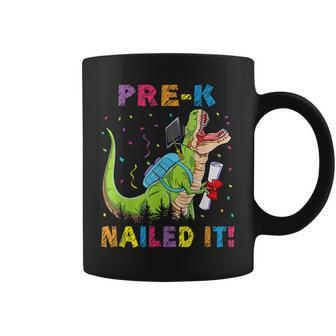 Dino Rex Preschool Nailed It Prek Graduation Class Of 2021 Coffee Mug | Mazezy