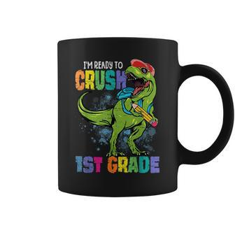 Dinosaur Back To School Ready To Crush 1St Grade Kids Dinosaur Funny Gifts Coffee Mug | Mazezy