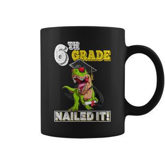 Dinosaur Graduation Hat Sixth Grade Nailed It Class Of 2029 Coffee Mug | Mazezy