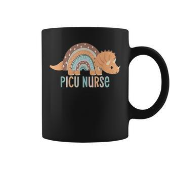 Dinosaur Pediatric Icu Nurse Picu Rn Crew Nurse Graduation Coffee Mug - Monsterry AU