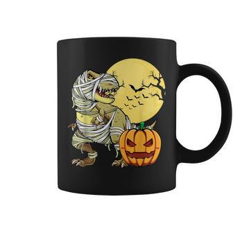 Dinosaur Trex Pumpkin Mummy Boys Halloween Party Costume Mummy Funny Gifts Coffee Mug | Mazezy