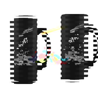 Dinosaur Ugly Christmas Sweater Merry Extinction Santa Hat Coffee Mug | Mazezy