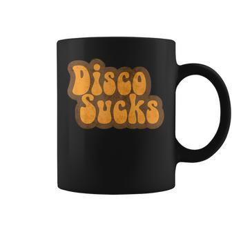 Disco Sucks T Distressed Vintage Retro Coffee Mug | Mazezy