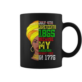 Distressed Junenth Queen Melanin African American Women Coffee Mug - Seseable