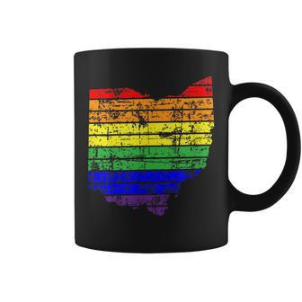 Distressed Ohio Lgbt Rainbow Gay Pride For Men Women Coffee Mug | Mazezy