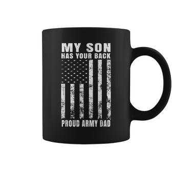 Distressed Patriotic American Flag Proud Army Dad Coffee Mug | Mazezy