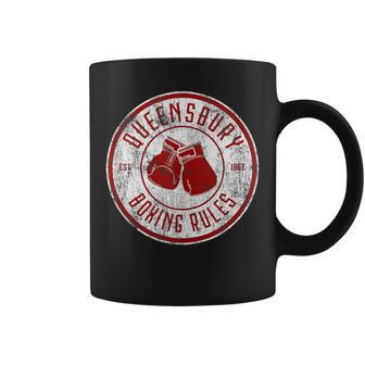 Distressed Queensbury Boxing Rules Vintage Boxing Coffee Mug | Mazezy