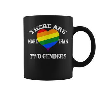 Distressed There Are More Than Two Genders Heart Gift For Women Coffee Mug - Thegiftio UK