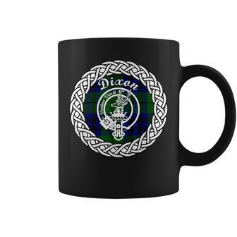 Dixon Surname Last Name Scottish Tartan Clan Crest Funny Last Name Designs Funny Gifts Coffee Mug | Mazezy