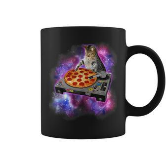 Dj Cat Eats Pizza In Galaxy Gift For Women Coffee Mug - Thegiftio UK