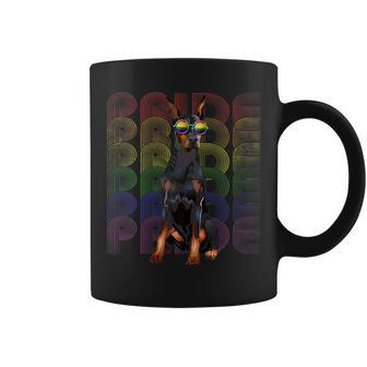Doberman Lgbt-Q Flag Gay Pride Lesbian Funny Dog Lgbt Month Coffee Mug | Mazezy