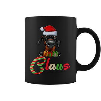 Doberman Pinscher Claus Dog Santa Hat Ugly Christmas Sweater Coffee Mug - Monsterry UK