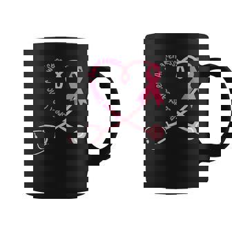 Doctor Nurse Heart Love Pink Ribbon Cute Breast Cancer Coffee Mug - Seseable