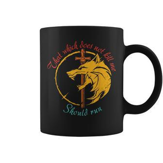 That Which Does Not Kill Me Should Run Vintage Apparel Coffee Mug | Mazezy