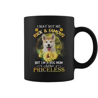 Dog Akita Womens Akita Inu I May Not Be Rich And Famous But Im A Dog Mom Coffee Mug - Monsterry CA