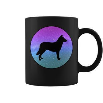 Dog Breed Lapponian Herder Dog Silhouette Space Galaxy Coffee Mug | Mazezy