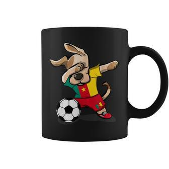 Dog Dabbing Soccer Cameroon Jersey Cameroonian Coffee Mug | Mazezy AU